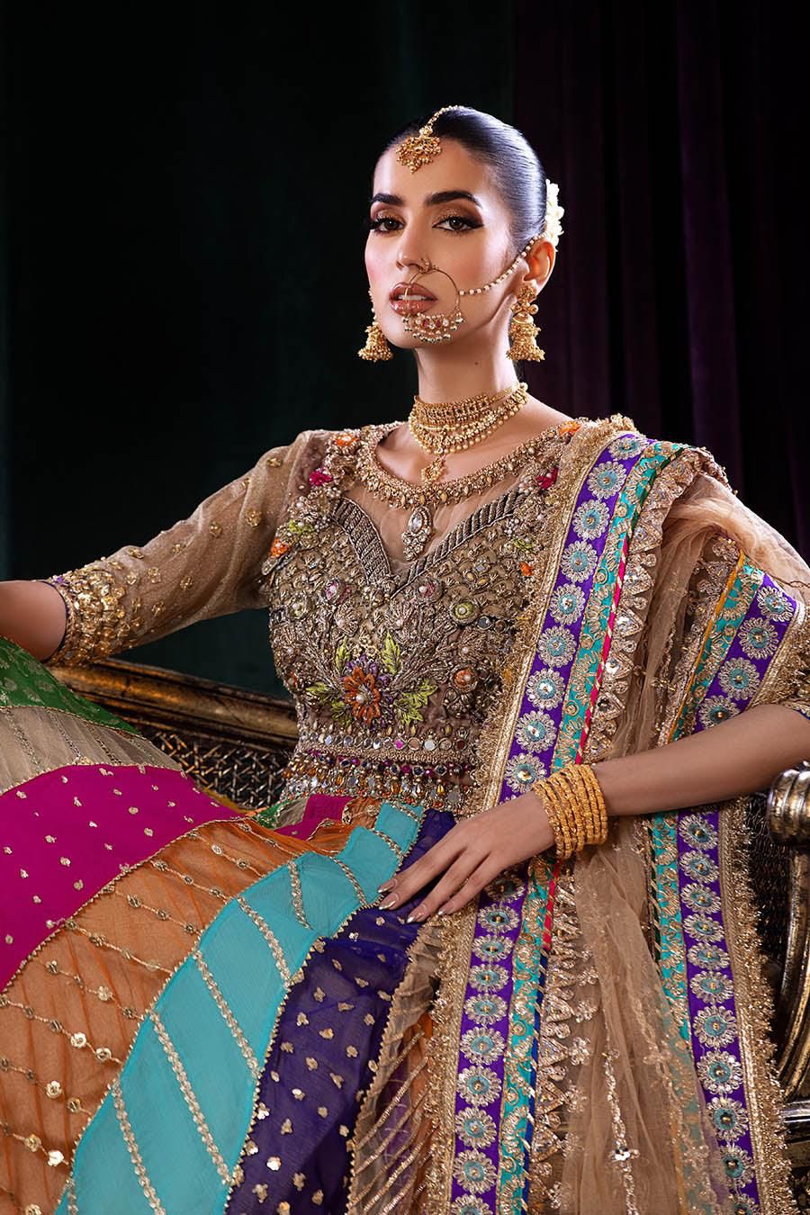 E-307 Multi Colour lehenga